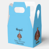 Hübscher, brauner Zuchttruthahn mit Fliegen Cartoo Geschenkschachtel (Geöffnet)