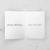 Hübscher, brauner Zuchttruthahn mit Fliegen Cartoo Karte (Innenseite)