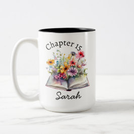 Hübscher Bücherwurm-Kaffeebecher Zweifarbige Tasse