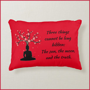 Hübscher Buddha Truth Zitat Akzent Kissen