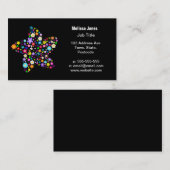 Hübscher bunter Blumenstern Visitenkarte (Vorne/Hinten)