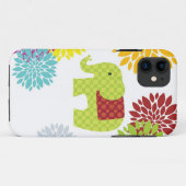 Hübscher bunter Hippie-Elefant-Blumen-Power Case-Mate iPhone Hülle (Rückseite (Horizontal))