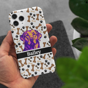 Hübscher Bunter Hund und Leckerlis Personalisiert Case-Mate iPhone 14 Hülle