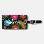 Hübscher, bunter Name Florals Gepäckanhänger (Vorderseite horizontal)