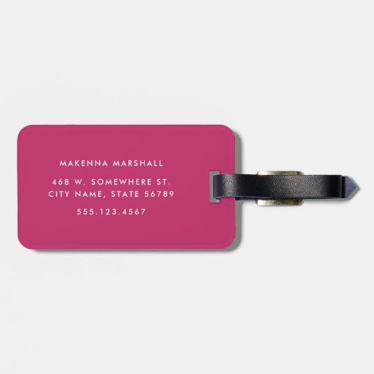 Hübscher, bunter Name Florals Gepäckanhänger (Rückseite horizontal)