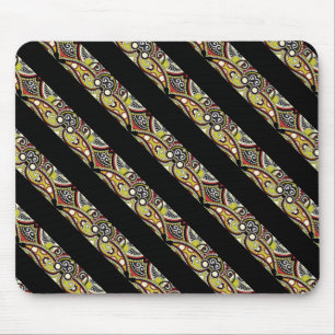 Hübscher bunter Schmuck schwarze Streifen Mousepad