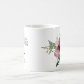 Hübscher Burgunder Blumengärtnerin aller Zeiten  Kaffeetasse (Mittel)