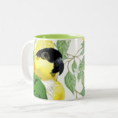 Hübscher Caique Parrot & Fresh Spring Lemon Pet Bi Zweifarbige Tasse (Vorderseite Links)