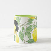 Hübscher Caique Parrot & Fresh Spring Lemon Pet Bi Zweifarbige Tasse (Mittel)