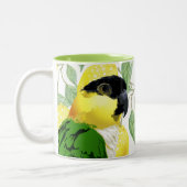 Hübscher Caique Parrot & Fresh Spring Lemon Pet Bi Zweifarbige Tasse (Links)