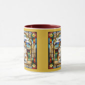 Hübscher Calico-Katzen-Buntglas-Kaffeebecher Tasse (Zentrum)