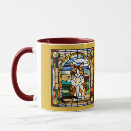 Hübscher Calico-Katzen-Buntglas-Kaffeebecher Tasse