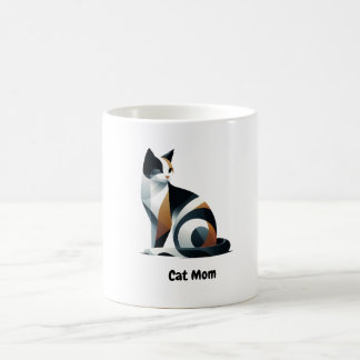 Hübscher Calico-Katzen-Mama-Keramik-Kaffeebecher Kaffeetasse