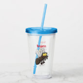 Hübscher Cartoon Acryltrinkbecher (Rückseite)