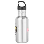 Hübscher Cartoon Edelstahlflasche (Rückseite)