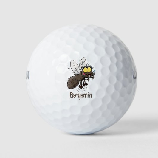 Hübscher Cartoon Golfball (Vorderseite)
