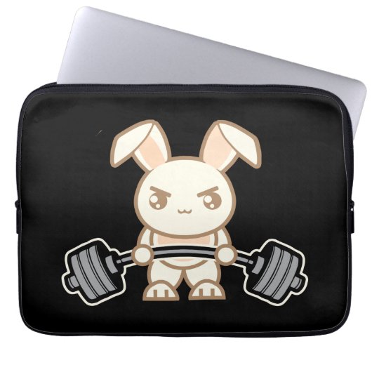Hübscher Cartoon - Niedliche Anime-Workout Laptopschutzhülle (Vorderseite)