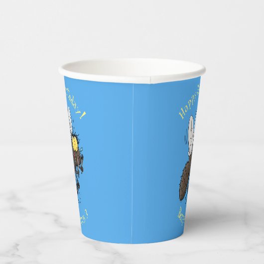 Hübscher Cartoon Pappbecher (Rechts)