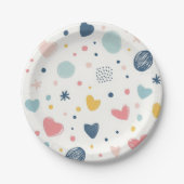 Hübscher Cartoon Sky Pappteller (Vorderseite)