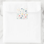 Hübscher Cartoon Sky Quadratischer Aufkleber (Tasche)