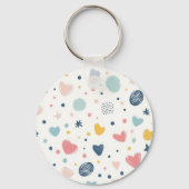 Hübscher Cartoon Sky Schlüsselanhänger (Rückseite)