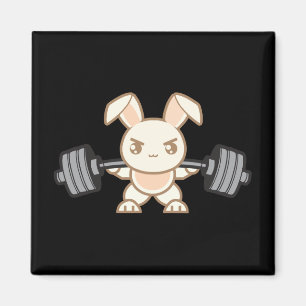 Hübscher Cartoon - Squat - Leg Day, Fitnessraum Magnet