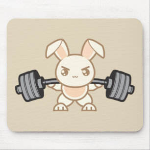 Hübscher Cartoon - Squat - Leg Day, Fitnessraum Mousepad