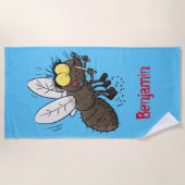 Hübscher Cartoon Strandtuch (Vorderseite)