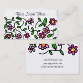 Hübscher Cartoon-wunderlicher rosa Visitenkarte (Vorne/Hinten)