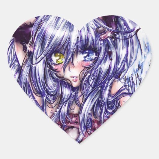 Hübscher Cat Girl Sticker (Vorderseite)