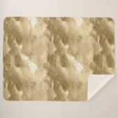Hübscher Champagner Gold Glamour Sherpadecke (Vorderseite (Horizontal))