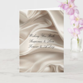Hübscher Champagner Gold Romantische Hochzeit Karte