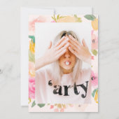 Hübscher chic garten florale wasserfarbe Süß 16 Einladung (Rückseite)