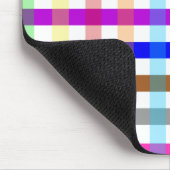 Hübscher Chic-multi Gingham überprüftes Mousepad (Ecke)
