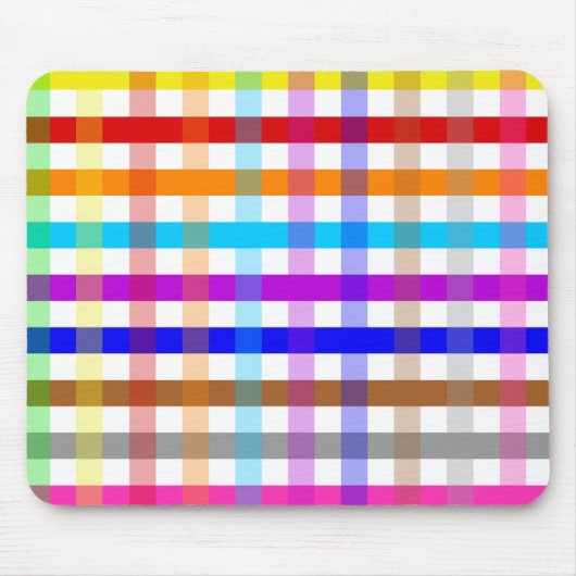 Hübscher Chic-multi Gingham überprüftes Mousepad (Vorne)
