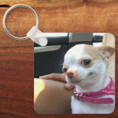 Hübscher Chihuahua Dog Meme Doppelseitiger Schlüss Schlüsselanhänger (Vorderseite)