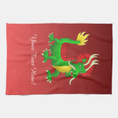 Hübscher chinesischer Neujahrsdrache Geschirrtuch (Horizontal)