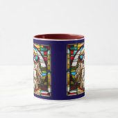 Hübscher Cocker Spaniel Buntglas-Kaffeebecher Tasse (Zentrum)