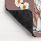 Hübscher Collie umringt von Blumen - Mousepad (Ecke)