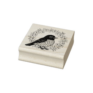 Hübscher Connecticut-Vogel mit Mirabilis Gummistempel