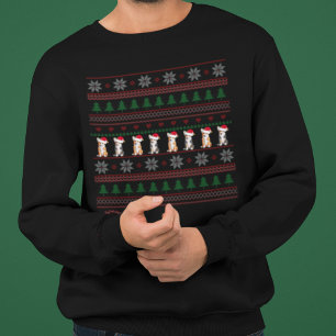 Hübscher Corgi hässlicher Weihnachtspullover-Party Sweatshirt