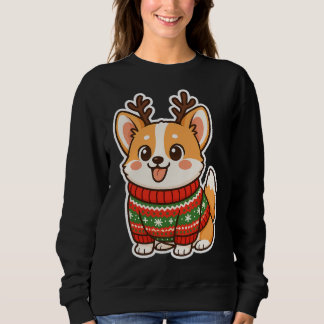 Hübscher Corgi-Hund hässlicher Weihnachtspullover  Sweatshirt