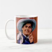 hübscher Cowboy mit Zigarette Kaffeetasse (Links)