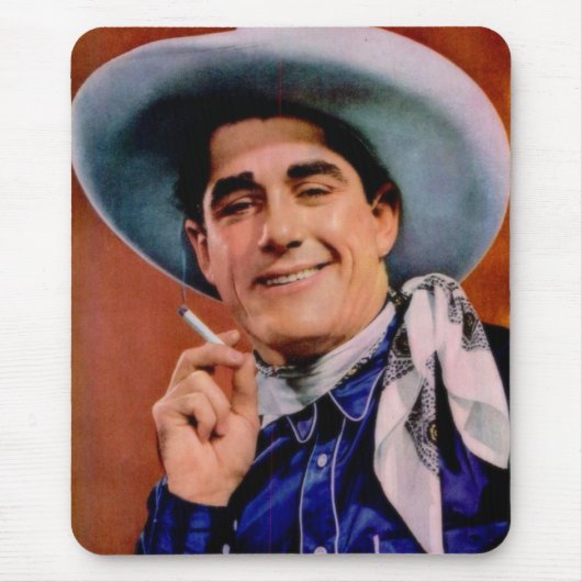 hübscher Cowboy mit Zigarette Mousepad (Vorne)