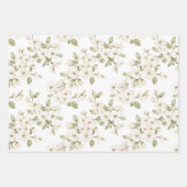 Hübscher cremefarbener blühender Baum Hochzeit Geschenkpapier Set (Vorderseite 2)