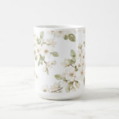 Hübscher cremefarbener blühender Baum  Kaffeetasse (Mittel)
