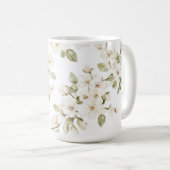 Hübscher cremefarbener blühender Baum  Kaffeetasse (VorderseiteRechts)