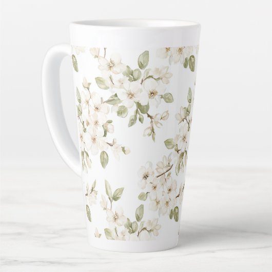 Hübscher cremefarbener blühender Baum Milchtasse (Linke Ecke)
