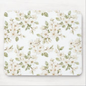 Hübscher cremefarbener blühender Baum Mousepad (Vorne)