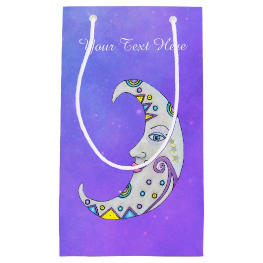 Hübscher Crescent Moon farbenfrohe Markierungen st Kleine Geschenktüte (Vorderseite)